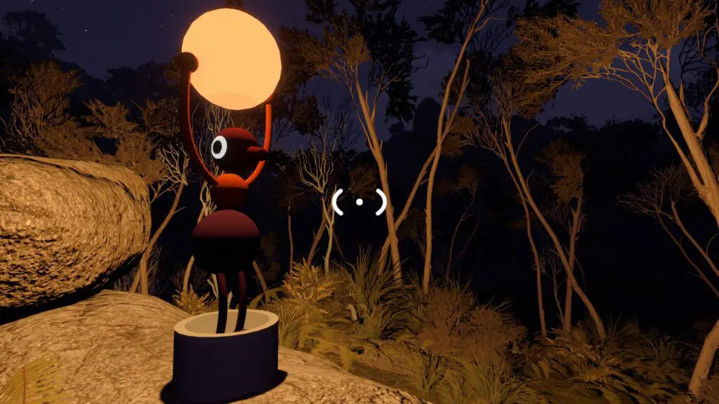 A Big Walk lantern being used at night